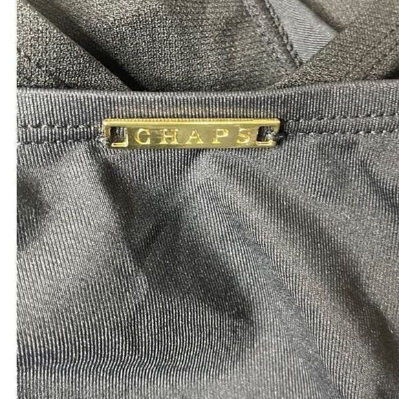 Chaps Slimming Fit Black One Piece Swimsuit Size 8 - Picture 10 of 12